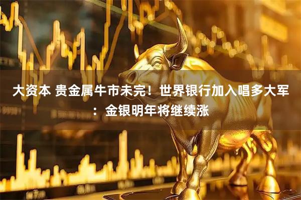 大资本 贵金属牛市未完！世界银行加入唱多大军：金银明年将继续涨