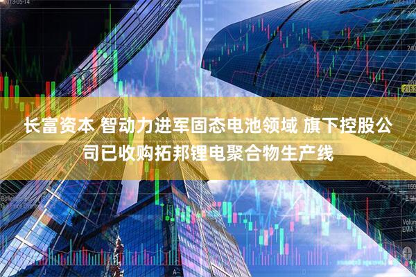 长富资本 智动力进军固态电池领域 旗下控股公司已收购拓邦锂电聚合物生产线